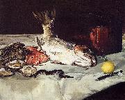 Edouard Manet Still Life with Fish oil painting on canvas